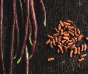 Saving seeds from your garden is extremely satisfying and useful. Long bean seeds.