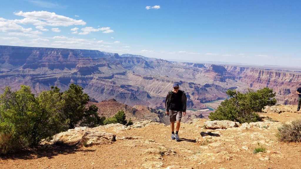 Mark Brittenburg hiking the Grand Canyon in Arizona