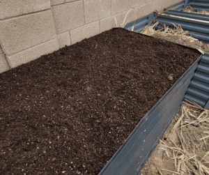 Creating your own potting soil mix recipe means you can make large quantities for raised bed garden beds.