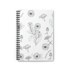 Botanical Spiral Notebook - Ruled Line | Calendula's Garden