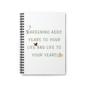 Fun Garden Themed Inspirational Spiral Notebook - Ruled Line | Calendula's Garden