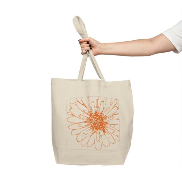 Garden themed large canvas shopping tote.