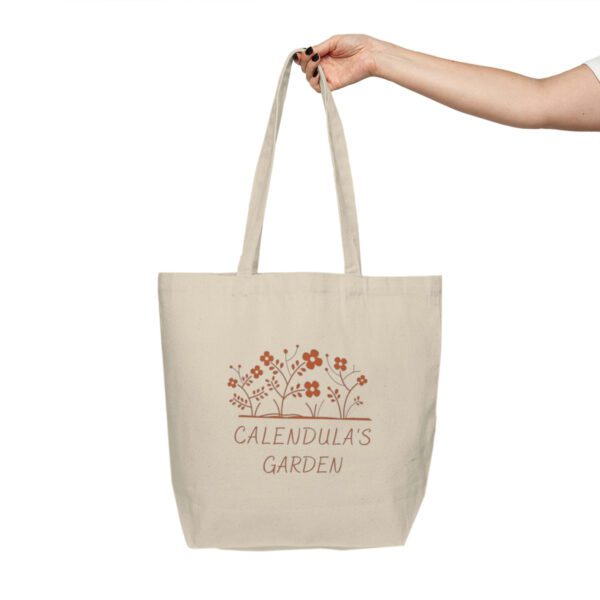 Sturdy garden themed canvas tote bag perfect for shopping.