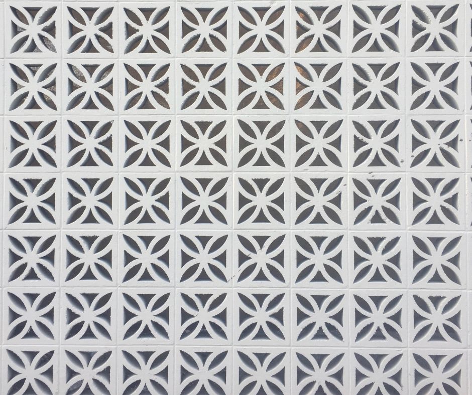 A classic breeze block wall idea: a Breeze block garden privacy wall. 