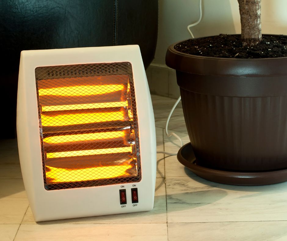 A small simple electric portable heater for small spaces.