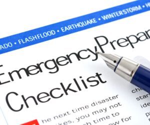 An emergency preparedness checklist that includes winter storms.