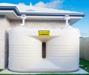 A large home rainwater collection system.