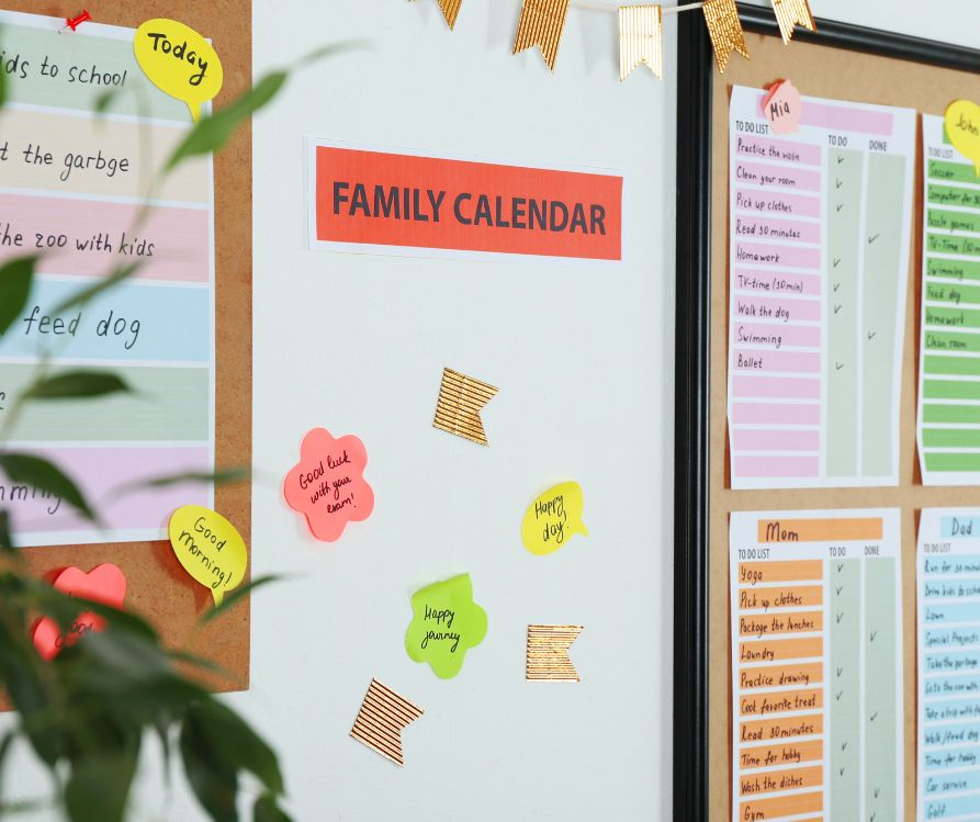 Family Calendar Planner Hanging on the Wall