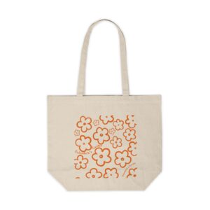 Calendula's Garden Canvas Shopping Tote | 100% Natural Cotton Canvas