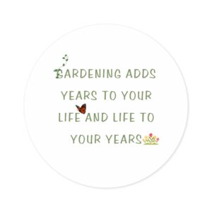 2 Inch Round Uplifting Garden Sticker - Make Your Space Bloom