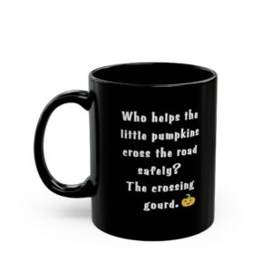 Crossing Gourd Fall & Halloween Black Ceramic Mug