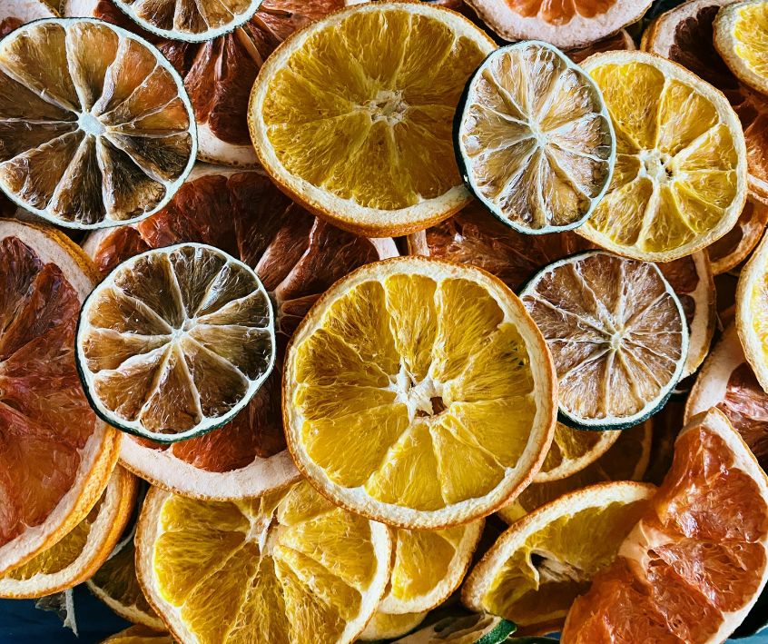 A mix of dried citrus slices.